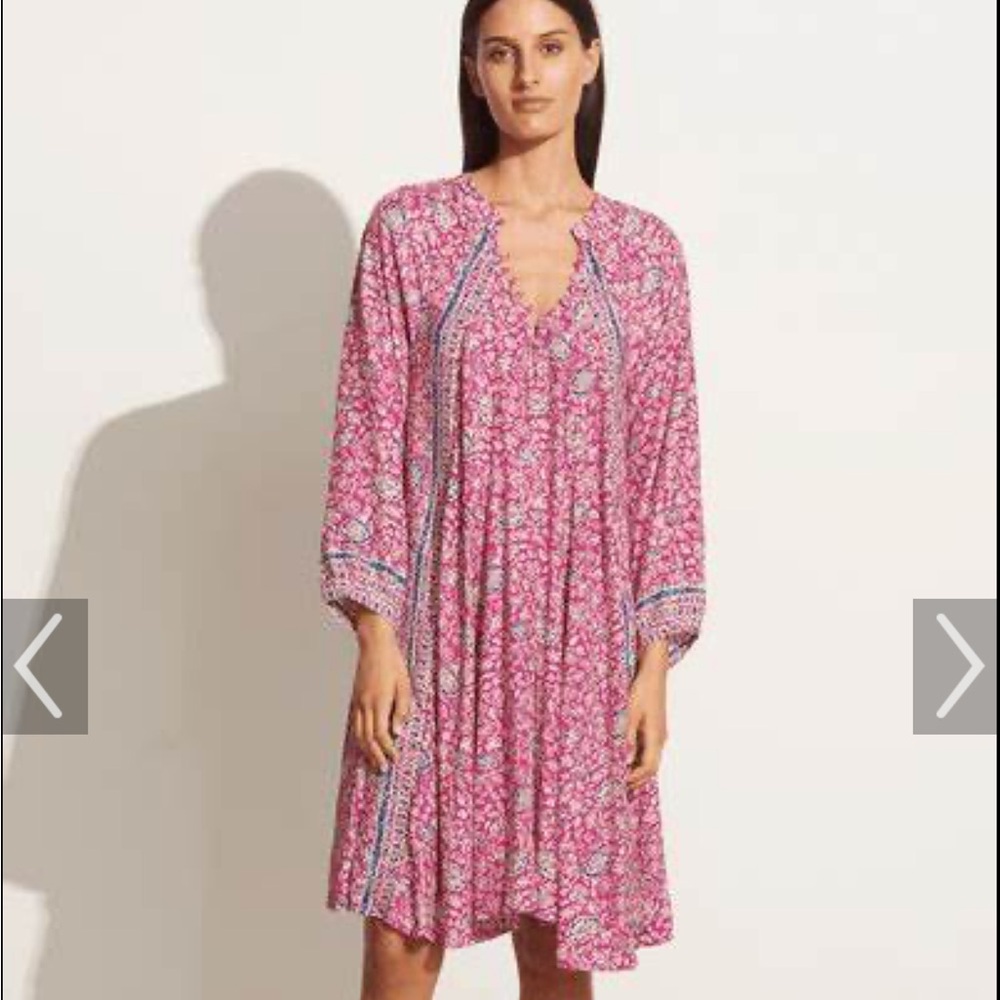Natalie Martin Short Fiore 100 percent Silk Button Dress
